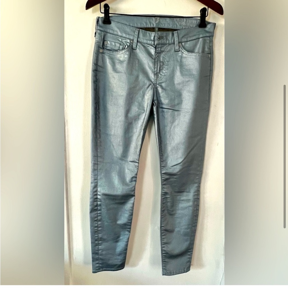 7 For All Mankind Metallic
Coated Skinny Shimmer
Jeans Sz 28 - Picture 13 of 15